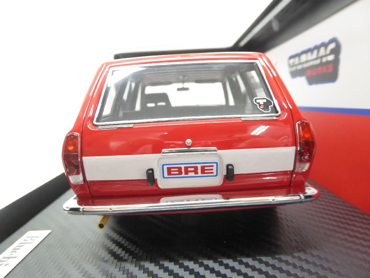 ignition model 1/18 ダイキャストモデル Datsun Bluebird (510) Wagon Red/White 3063 ミニカー △WH3187の画像3