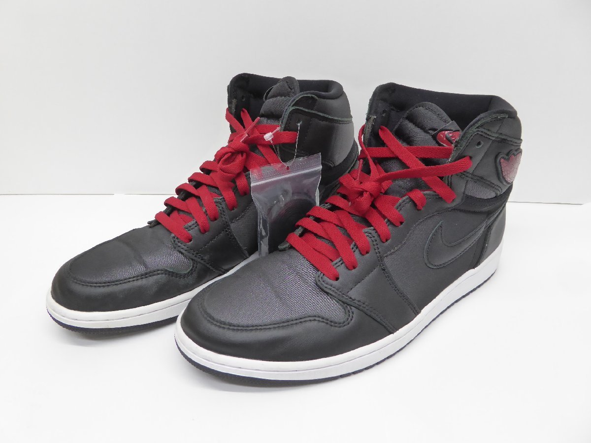 Nike Air Jordan 1 Retro High OG Black SATIN 555088-060 29.0cm 靴 スニーカー △WT2745