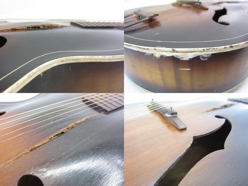 1円スタート!! Harmony H1215 1950's Vintage Archtop アーチドトップ ギター ジャンク品 ◎U6986_画像6