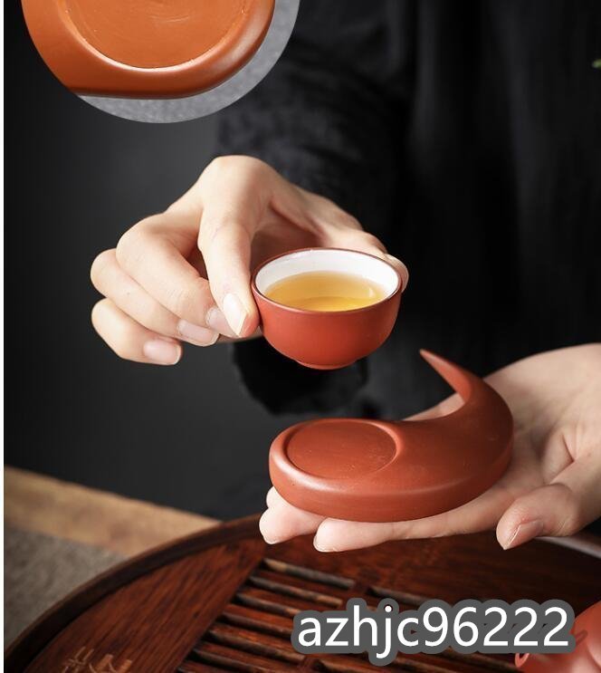 美品登場★ 茶寵置物乾坤魚手作り養生精品茶芸紫砂茶皿茶茶道八卦置物_画像5