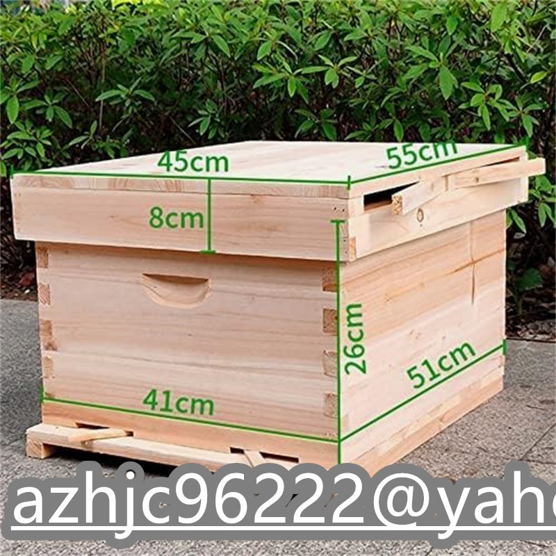 養蜂 巣箱 養蜂用品みつばち巣箱 非常に乾燥巣箱 蜂蜜キーパー巣箱 杉木ミツバチの巣箱耐久性のあります 防水性と防食性_画像1