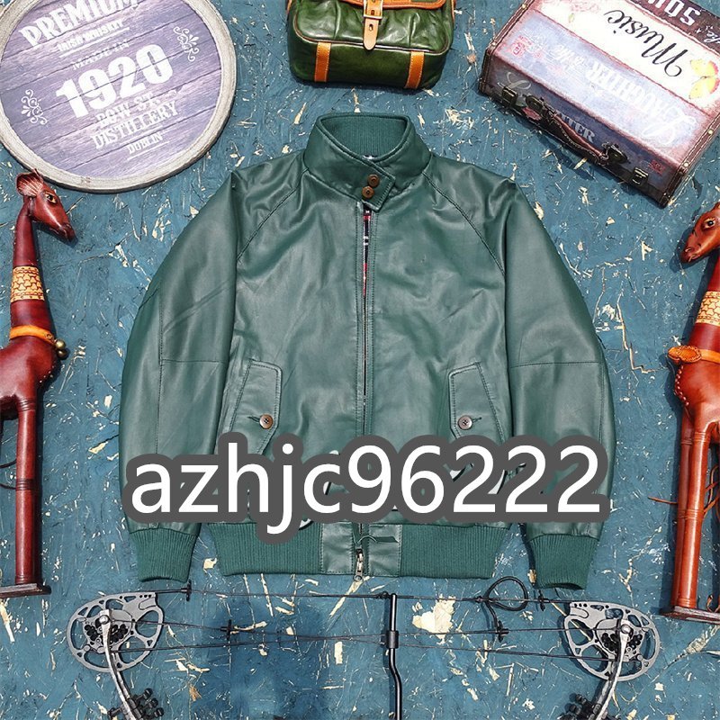 美品◆メンズ 革ジャン TYPE G-9 Jacket イタリア レザージャケット 最上級 牛革 ライダース バイクウエア ブルゾン 本革 L~4XL_画像10