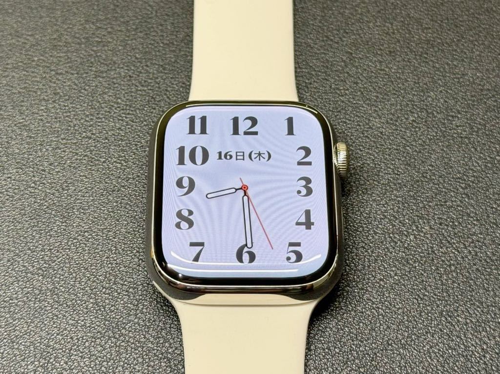 即決 美品 Apple Watch series7 45mm シルバーステンレス アップル
