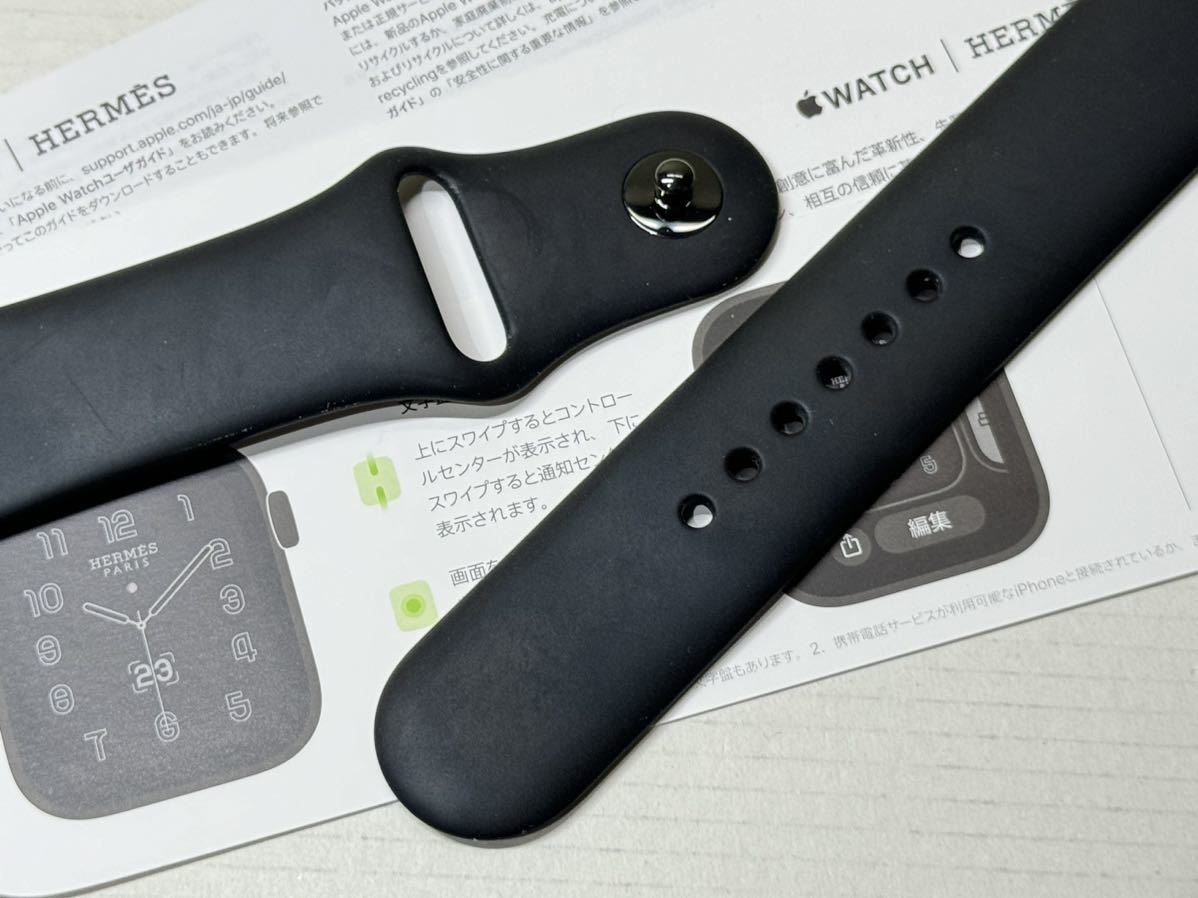 アップルウォッチ エルメス sportsバンド 45 黒 apple 即決 Apple Watch HERMES 黒 エルメス 限定 ブラックスポーツ