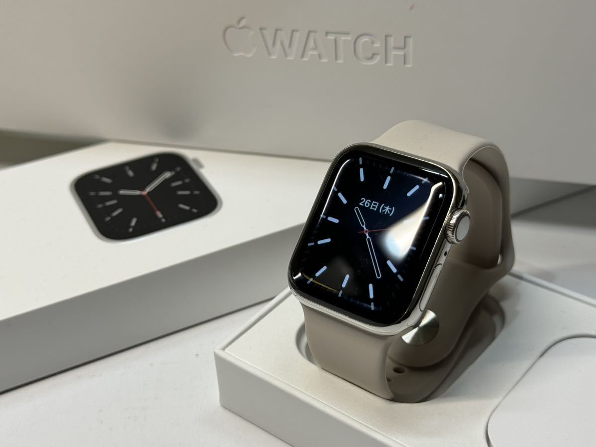 ☆即決 美品 Apple watch Series6 40mm シルバーステンレス GPS+