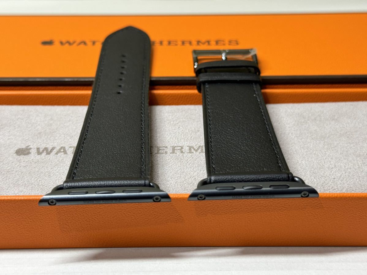 未使用 即決 Apple Watch Hermes 45mm 44mm ブラック 黒 シンプル