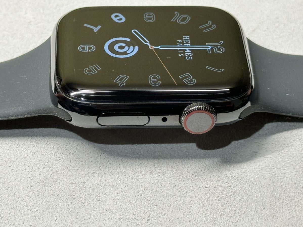 即決 Apple Watch series6 HERMES 44mm ブラック ステンレス アップル