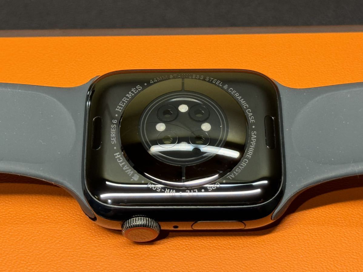 即決 美品 Apple Watch series6 HERMES 44mm ブラック ステンレス