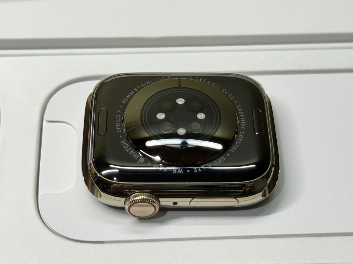 ☆即決 美品 Apple Watch series7 45mm ゴールドステンレス アップルウォッチ GPS+Cellularモデル シリーズ7 332_画像7