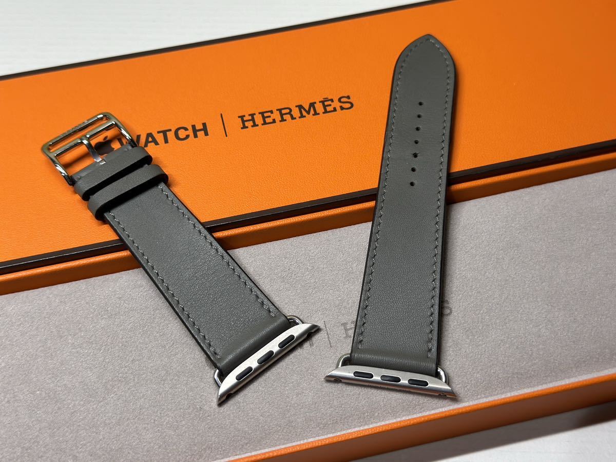 即決 Apple watch HERMES 45mm 44mm 42mm シンプルトゥール グリメイヤ