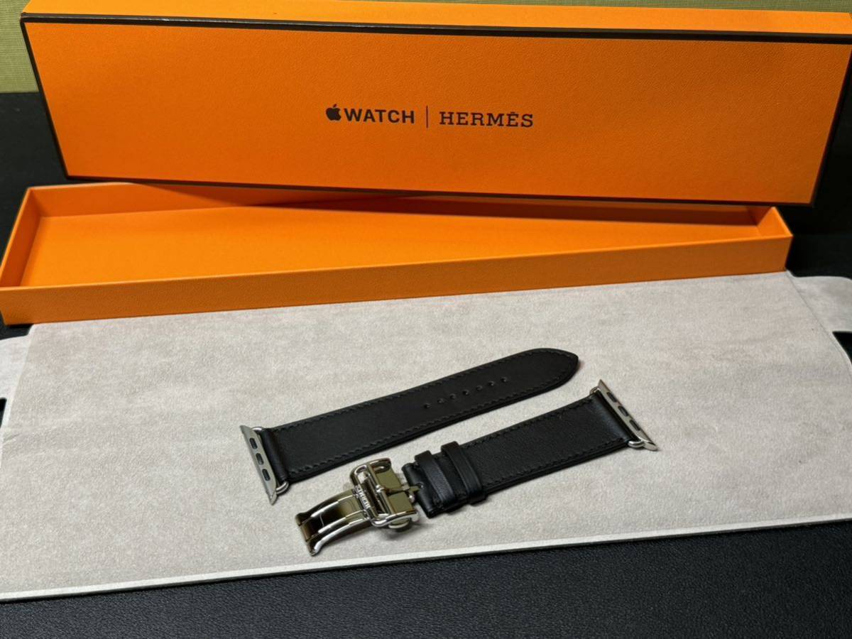 ☆即決 美品 Apple Watch HERMES 45mm 44mm 黒 ディプロイアントバックル エルメス アップルウォッチ Dバックル ブラック 286_画像2