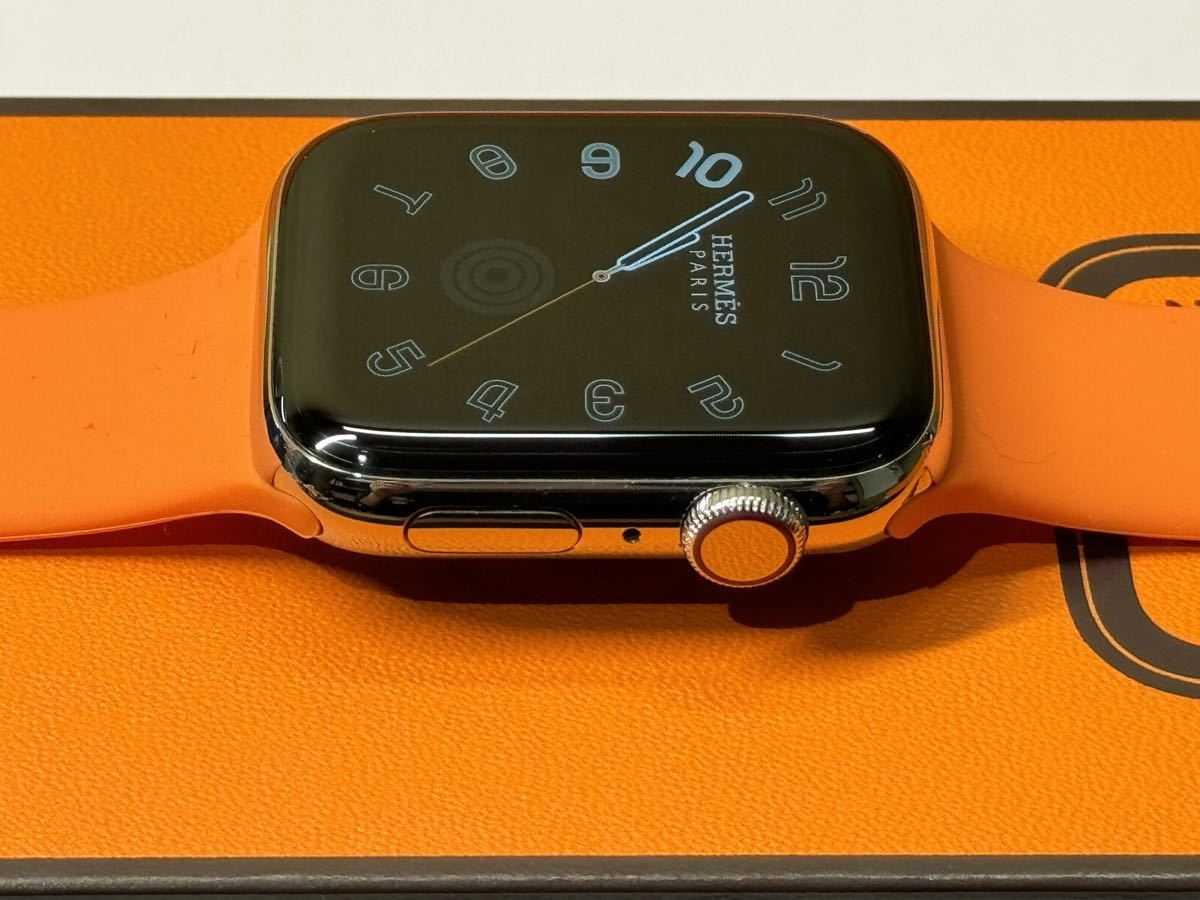 ☆即決 Apple watch エルメス シリーズ5 アップルウォッチ HERMES Series5 44mm 心電図 ステンレス GPS+Cellular 352_画像4