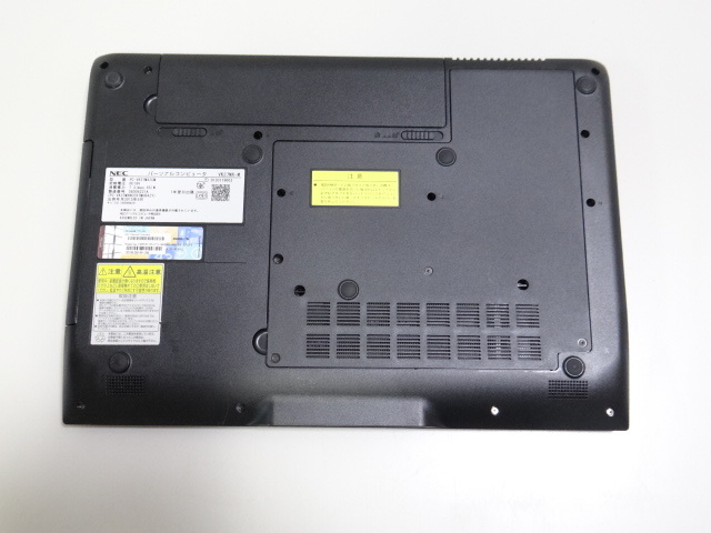 T13027 NEC VK27MX-M PC-VK27MXZCM Core i5 4310M 2.7Ghz 8GB HDD無 DVD-ROM 15.6インチ BIOS確認済_画像7