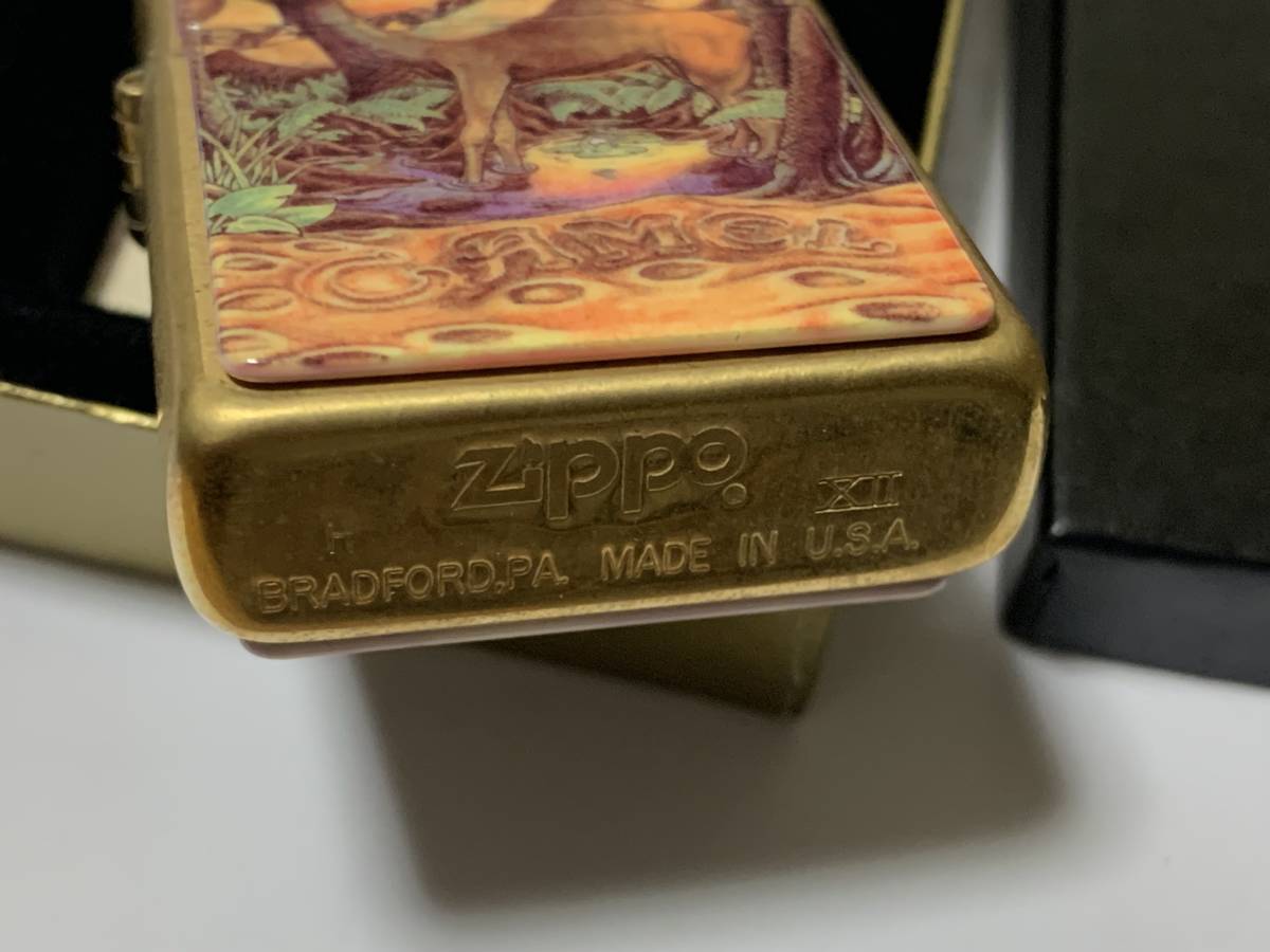 1996年　ブラス　両面加工　camelキャメル　24‐HOUR zippo　未使用_画像4