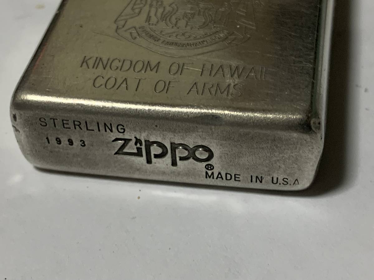本体のみ　1993年　スターリングシルバー　純銀製　ＨＡＷＡＩＩハワイ　ZIPPO USED_画像3
