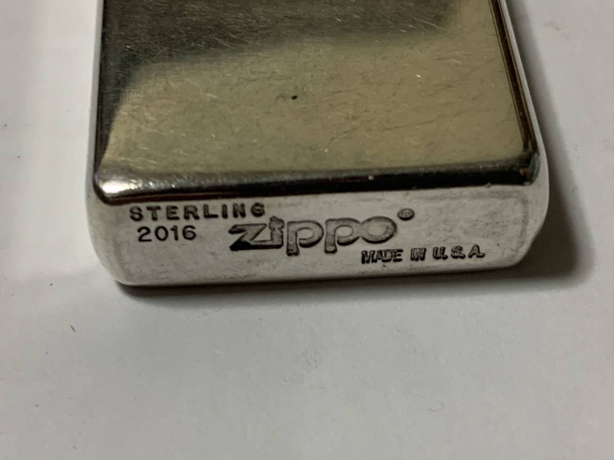 本体のみ　2016年　スターリングシルバー　純銀製　スリムZIPPO USED良品_画像3