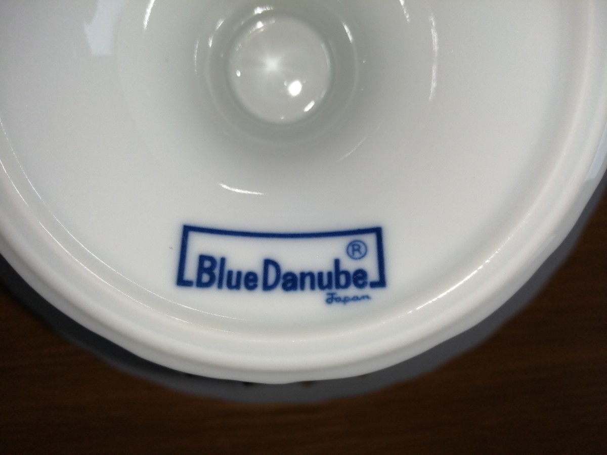 ★美品 Blue Danube ブルーダニューブ クイーンズコンポート26㎝ ケーキスタンド 透かしレース 脚付き アンティーク 中古_画像8