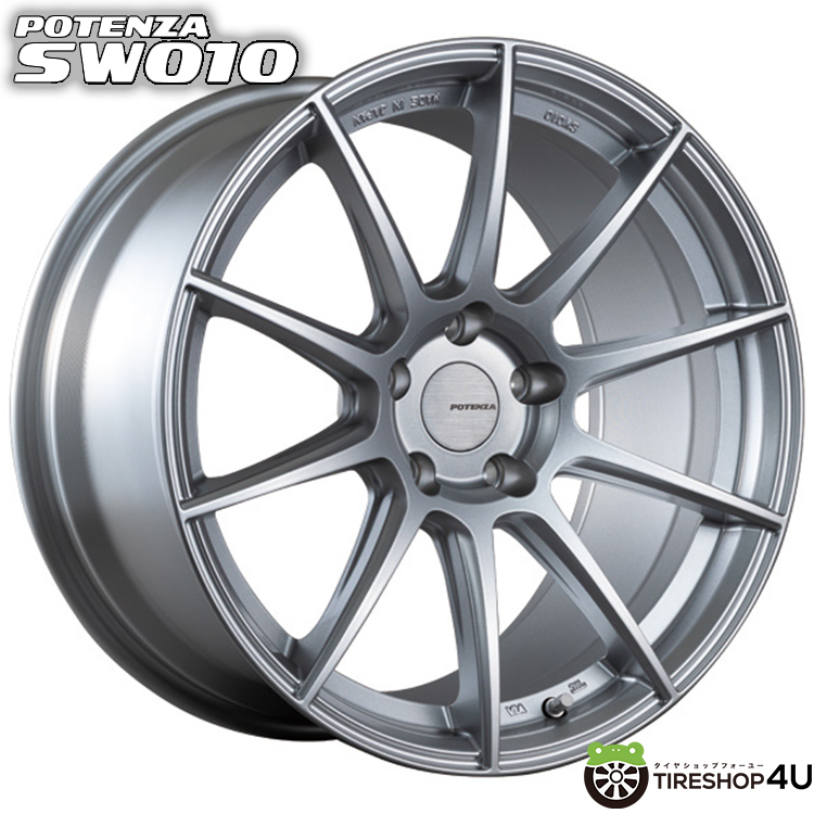 SW010 18x7.5J 5/114.3 +50 SS エルグランド CX-3 WRX S4 POTENZA Adrenalin ポテンザ アドレナリン 新品_画像1