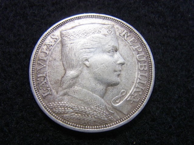  原文:家の整理　古銭　ラトビア　5ラッツ銀貨　1931年 ５LATT銀貨 