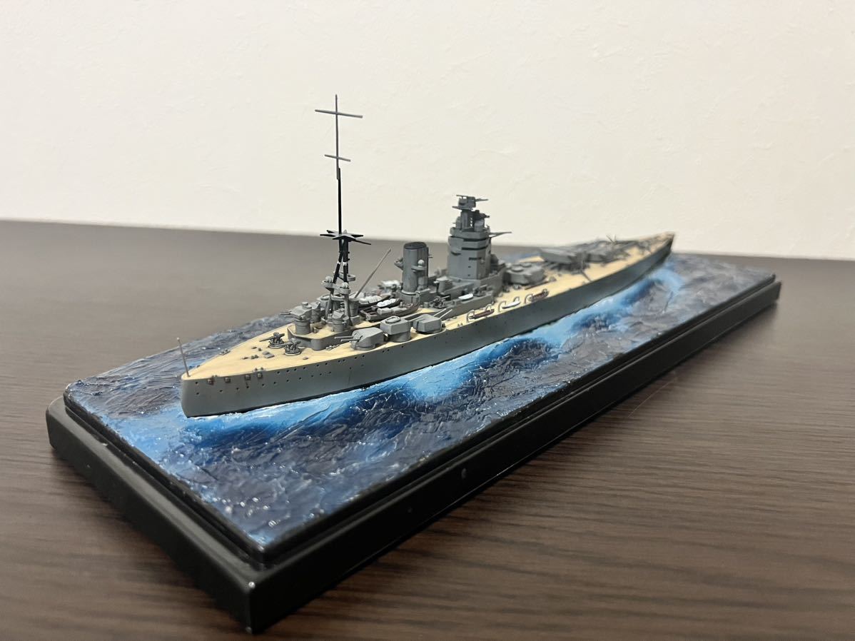 タミヤ1/700 ウォーターシリーズNO.102 イギリス海軍 戦艦ロドネイ ジオラマ 完成品_画像8