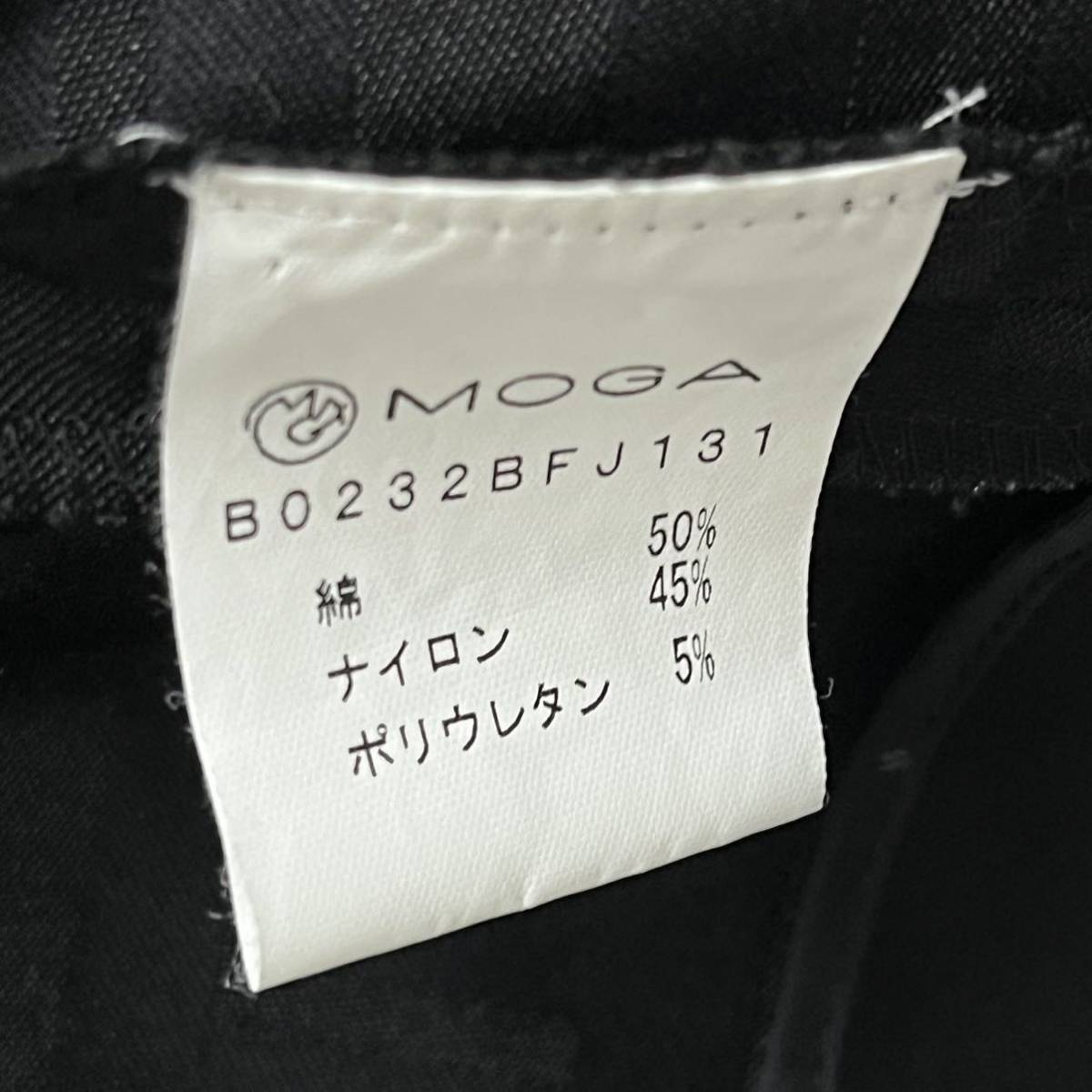 MOGA / モガ レディース ジップアップ 長袖ジャケット ステンカラー ジャンパー ブラック 3サイズ 総柄 日本製 O-1937_画像7
