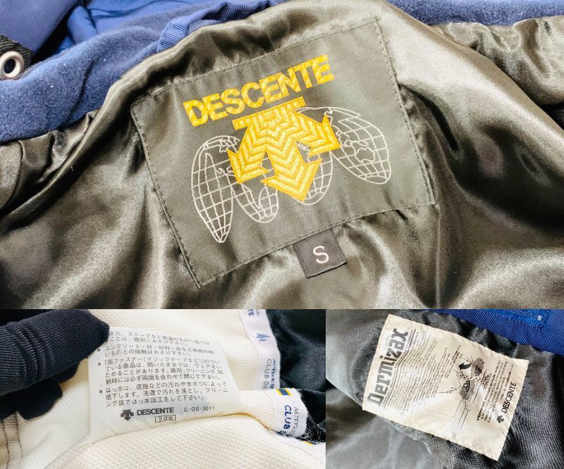 DESCENTE デサント ウィンター スポーツウェア アウター 中綿 ジャケット ジップアップ パーカー ブルゾン メンズ クラブ 防寒着 Sサイズ_画像10