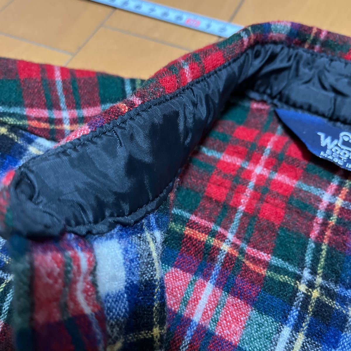 woolrich ウールリッチ 三角タグ 80'sウールチェック長袖 ビンテージ MADE IN USA_画像4