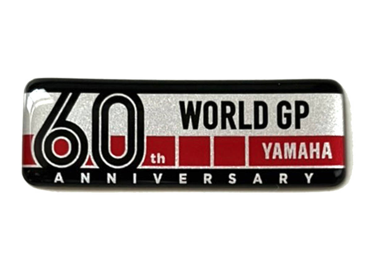 [全国送料込]ヤマハ YAMAHA WGP 60周年 60th Anniversary レジンエンブレム 純正 ステッカー シグナスX マジェスティS AEROX NMAX TMAX BWS_画像1