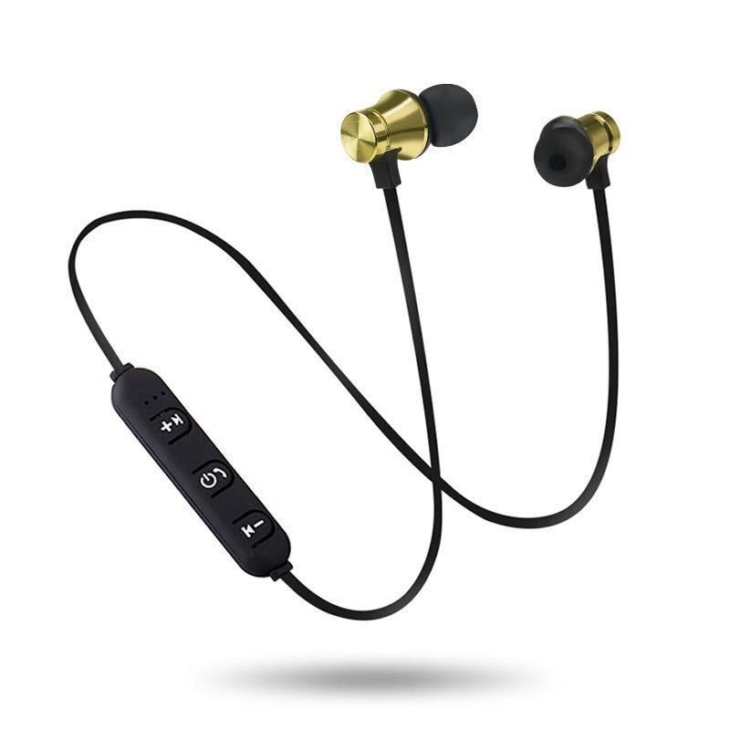 Bluetooth　イヤホン　ワイヤレスイヤホン iPhone　アンドロイド　対応 イヤホンマイク 両耳　USB 充電 高音質 重低音 ゴールド 金_画像2