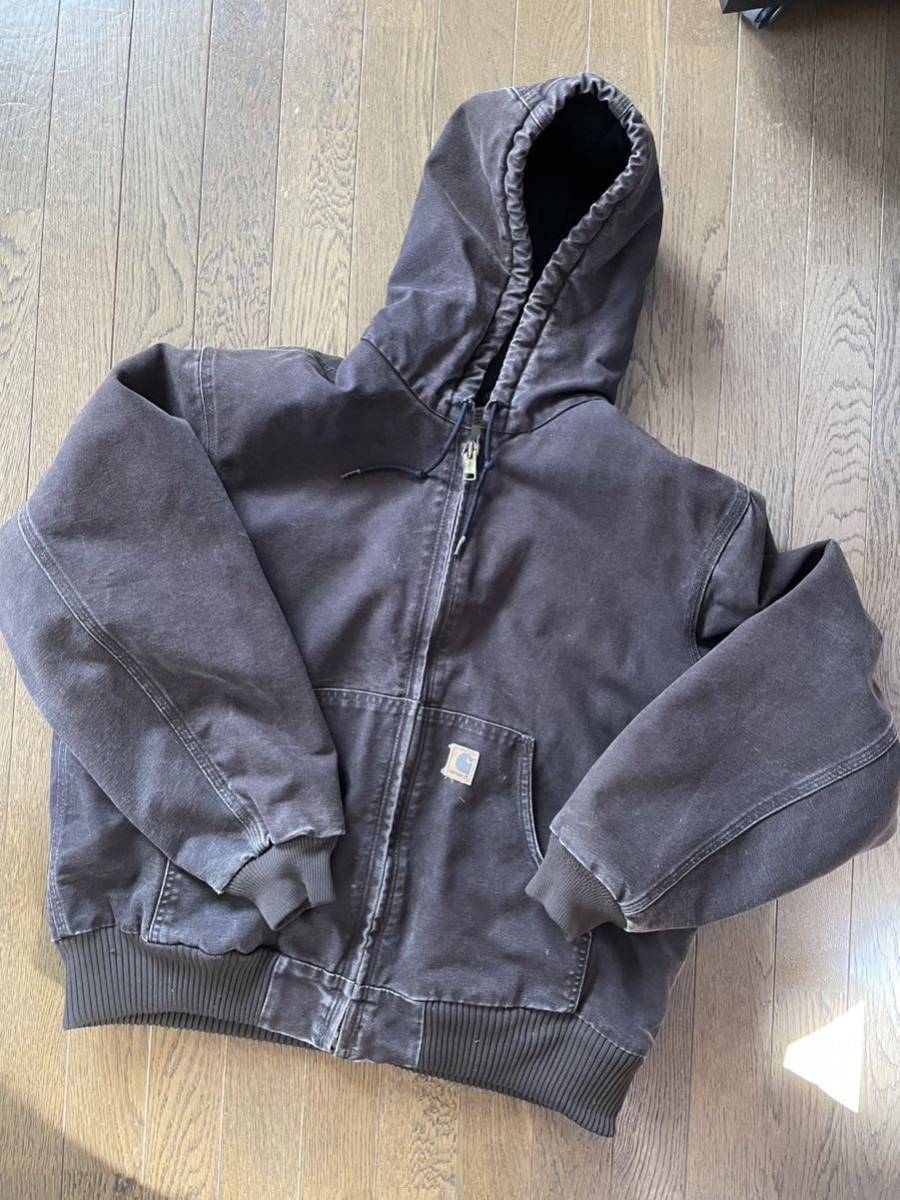 柔らかな質感の カーハート Carhartt ジャケット 古着 茶 ビンテージ90