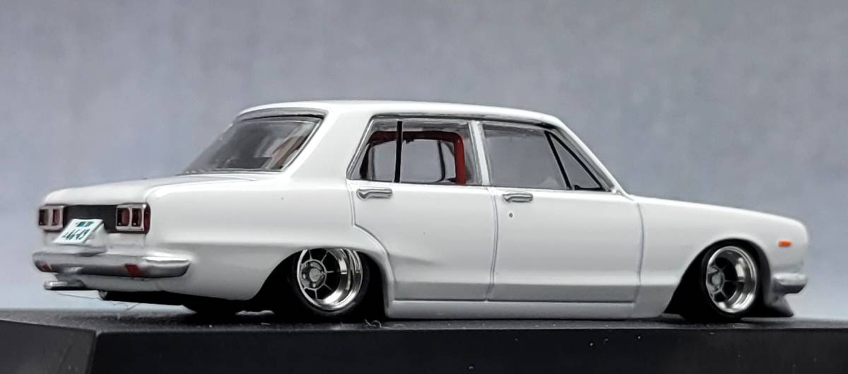 1/64　日産　スカイライン改　ハコスカ　４Dr　ハヤシストリート　アルミ製　深リム　街道レーサー　グラチャンコレクション１５弾_画像5