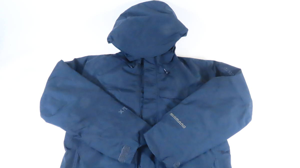 シマノ【極上美品】GORE-TEX ゴアテックス XEFO ゼフォー コージースーツ(M) ネイビー&グレー(RB-214Q) 定価53900円の品◆防寒ウェア◆d209_画像5