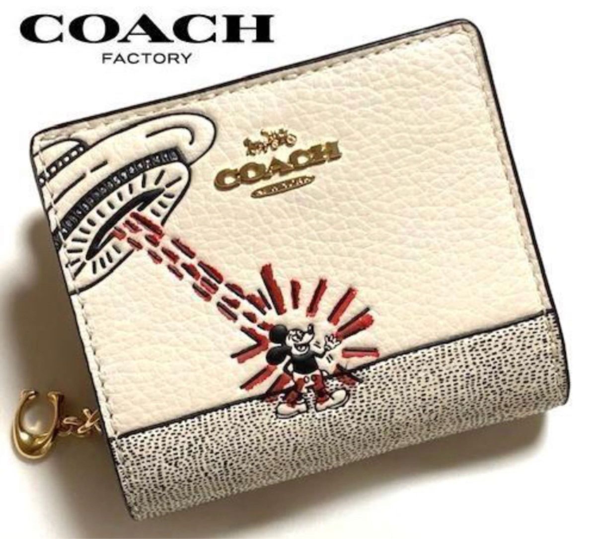 COACH コーチ 折り財布 ミッキー＆キースヘリング - 小物