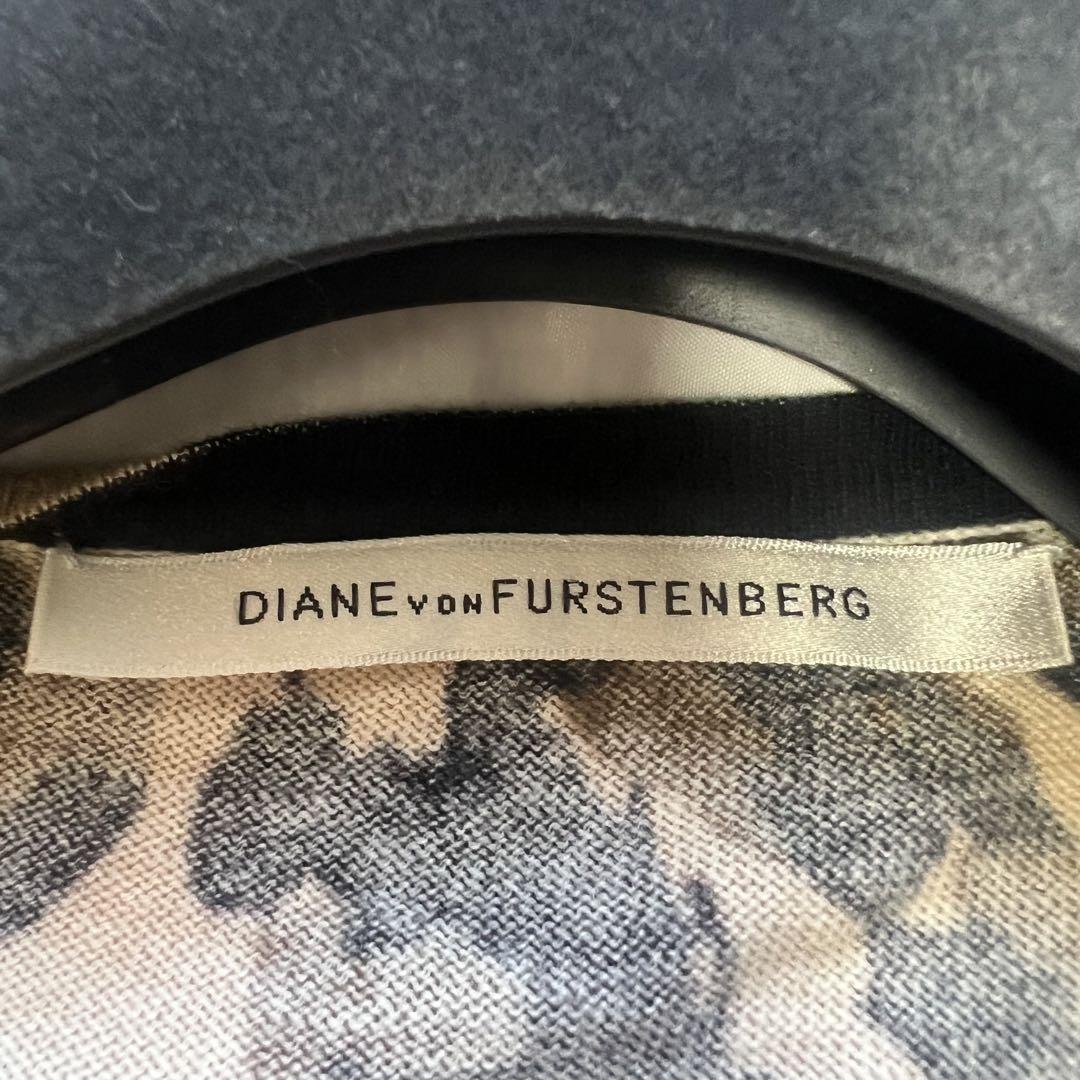 【美品】DIANEvonFURSTENBERG ラップワンピース ニット S ダイアンフォンファステンバーグ レオパード シルク ヒョウ柄 DVF カシュクール_画像7