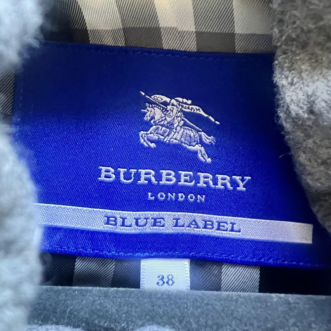 美品】BURBERRY BLUE LABEL ロングコート 38 ベルト バーバリーブルー