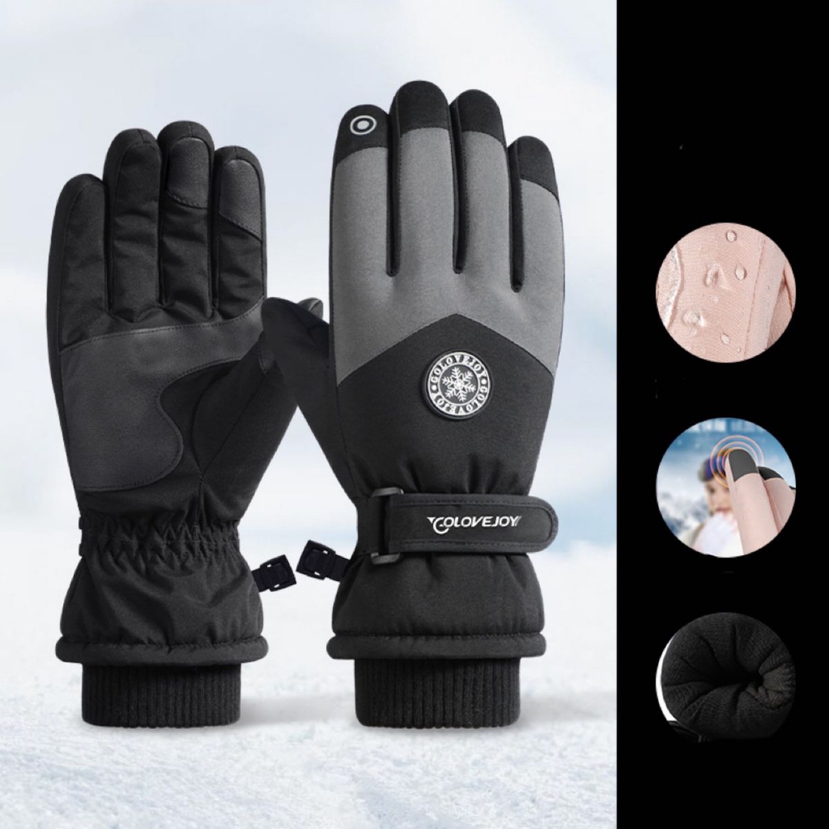 【XL】スキーグローブ スノボ グローブ スキー手袋防水 防寒手袋　雪遊び雪かき
