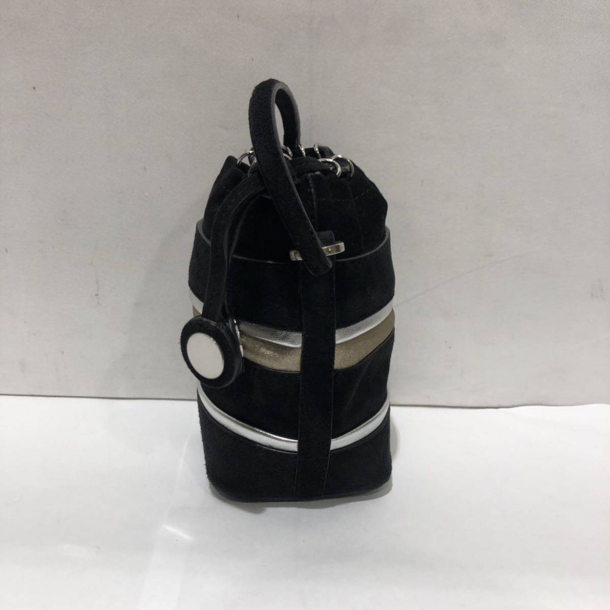 [PIERRE HARDY] Pierre a Rudy leather party bucket bag 2022-23AW handbag 2way shoulder bag black ts202402