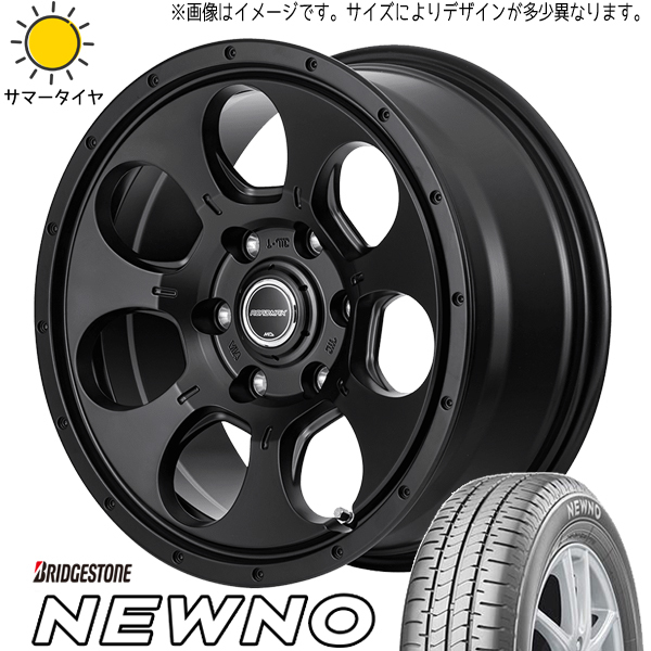 新品 ムーヴ ワゴンR NWGN 155/65R14 ブリヂストン ニューノ マッドエージェント 14インチ 4.5J +45 4/100 サマータイヤ ホイール 4本SET_画像1