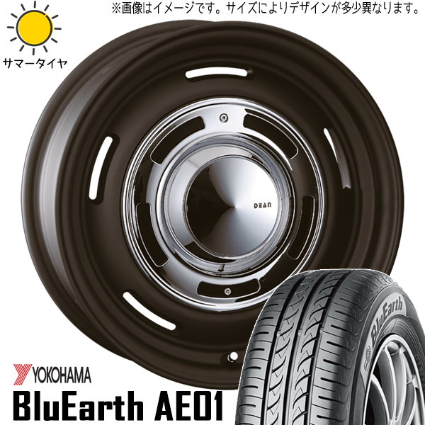 新品 カローラフィールダー 195/65R15 15インチ ヨコハマ AE01 DEAN クロスカントリー 6.0J +45 4/100 サマータイヤ ホイール 4本SET_画像1