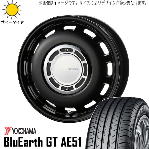 新品 シャトル 185/60R15 15インチ ヨコハマ AE51 クロスブラッド ディーゼル 6.0J +45 4/100 サマータイヤ ホイール 4本SET_画像1