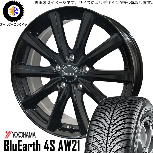 新品 プリウス 185/65R15 ヨコハマ AW21 ディレット M10 15インチ 6.0J +43 5/100 オールシーズンタイヤ ホイール 4本SET_画像1