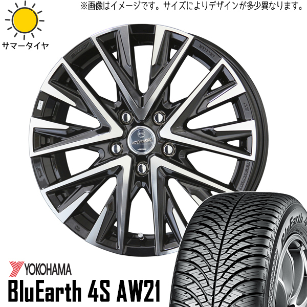 新品 アルファード 225/60R17 ヨコハマ 4S AW21 レジーナ 17インチ 7.0J +38 5/114.3 オールシーズンタイヤ ホイール 4本SET_画像1