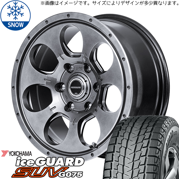 新品 スズキ ジムニー 6.50R16 6PR ヨコハマ アイスガード G075 16インチ 5.5J +22 5/139.7 スタッドレス タイヤ ホイール セット 4本_画像1