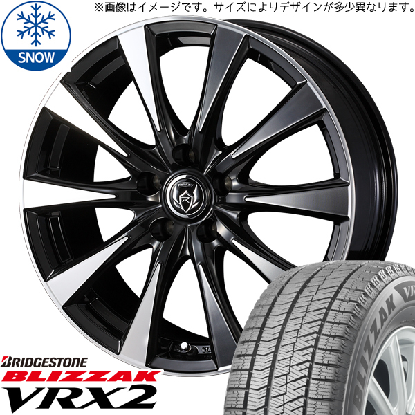 新品 ekクロスEV サクラ 155/65R14 2023年製 BS BLIZZAK VRX2 DI 14インチ 4.5J +45 4/100 スタッドレス タイヤ ホイール セット 4本_画像1