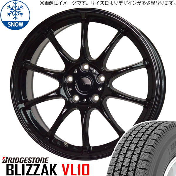 新品 ハイゼットピクシス 145R12 6PR BS BLIZZAK VL10 Gスピード G07 12インチ 4.0J +42 4/100 スタッドレス タイヤ ホイール セット 4本_画像1