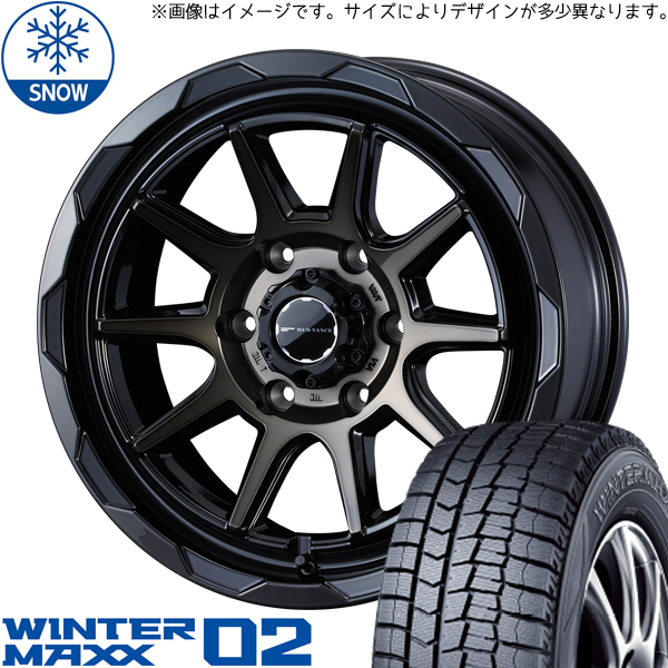 新品 ムーブ ミラ ラパン 165/55R14 14インチ ダンロップ WM02 WEDS MUD VANCE06 スタッドレス タイヤ ホイール セット 4本_画像1