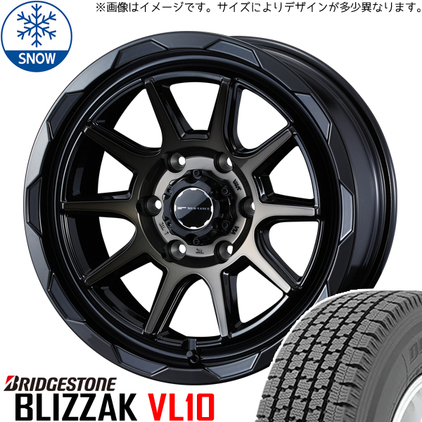 新品 ハイゼットピクシス 145R12 12インチ 6PR BS BLIZZAK VL1(VL10) WEDS MUD VANCE06 スタッドレス タイヤ ホイール セット 4本_画像1