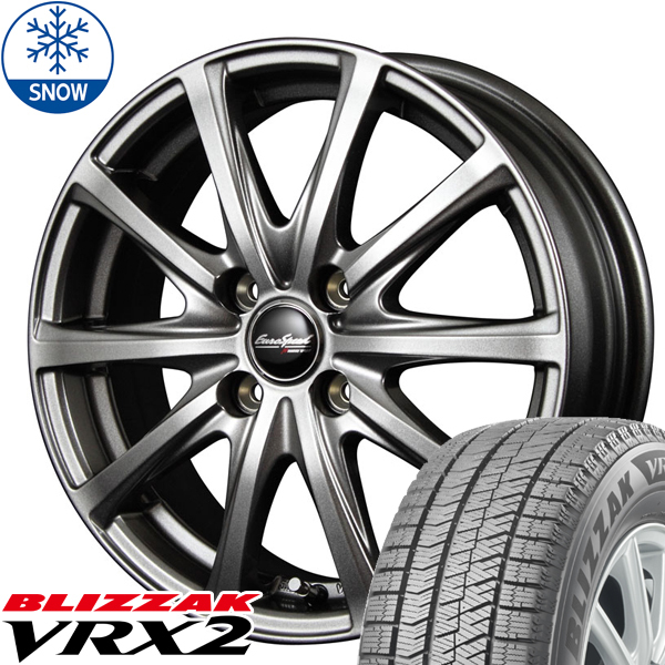 新品 軽自動車用 引っ張り BLIZZAK VRX2 165/55R14 14インチ V25 5.5J +43 4/100 スタッドレス タイヤ ホイール セット 4本_画像1