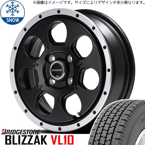 新品 ハイゼットピクシス 145/80R12 BS BLIZZAK VL10 WO-7 12インチ 4.0J +42 4/100 スタッドレス タイヤ ホイール セット 4本_画像1