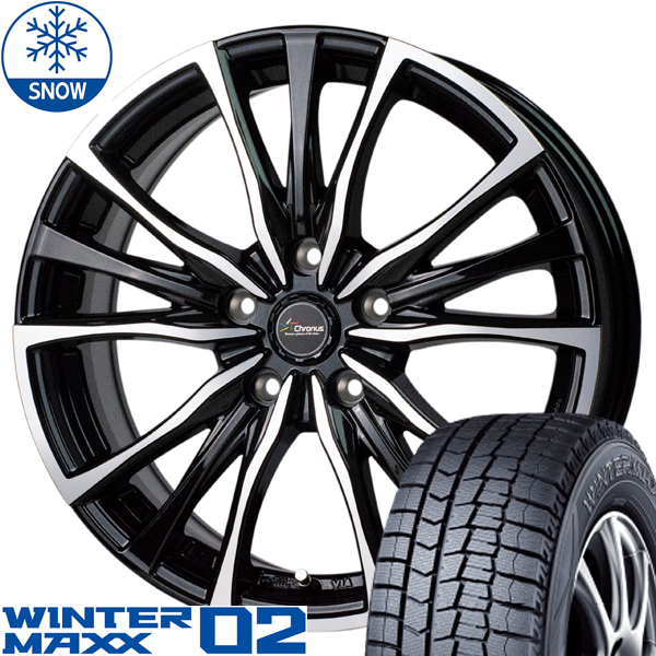 新品 60系 プリウス 195/60R17 ダンロップ WM02 クロノス CH110 17インチ 7.0J +38 5/114.3 スタッドレス タイヤ ホイール セット 4本_画像1